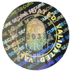 Round 20mm Silver Self-Adhesive Hologram Security Sticker With Serial Numbers C20-1SSN
